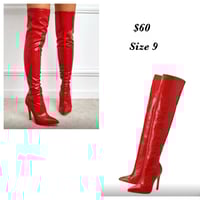 Red Thigh High Boots