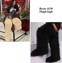 Thigh High Furry Boots