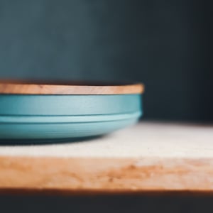 Image of Porthleven Plate - Two tone Teal