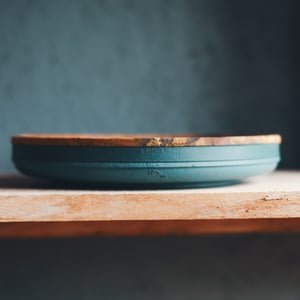 Image of Porthleven Plate - Two tone Teal
