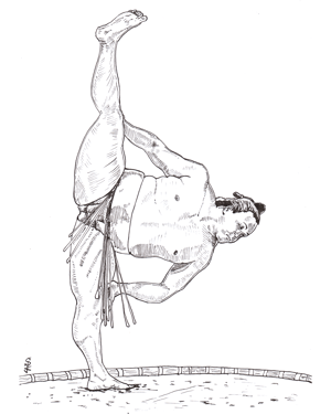 Image of  Kotoeiho's shiko A4 ink drawing