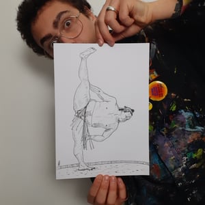 Image of  Kotoeiho's shiko A4 ink drawing