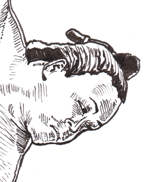 Image of  Kotoeiho's shiko A4 ink drawing