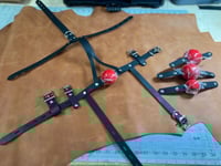 Image 1 of Leather Training Harness Gag - Interchangeable System - Style 2 (Updated Version)