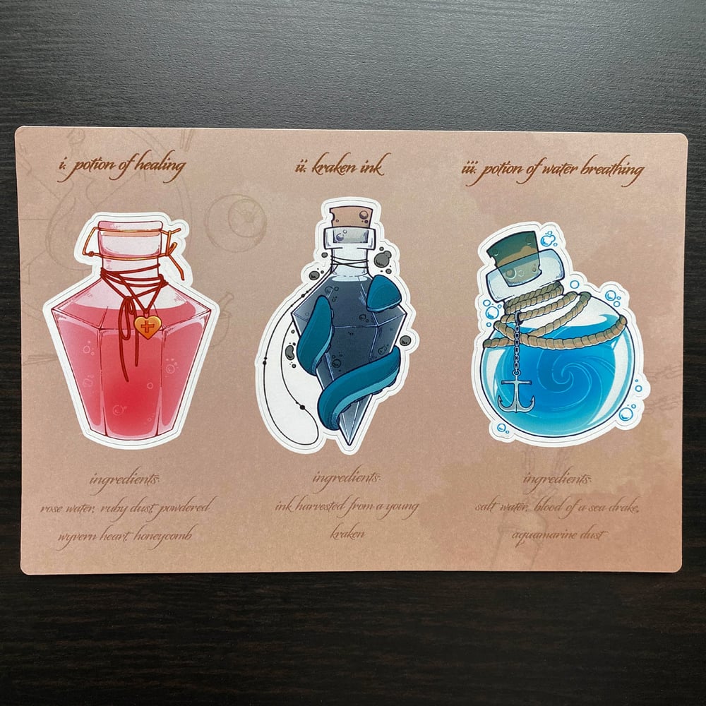 Image of Fantasy Potion Sticker Sheet