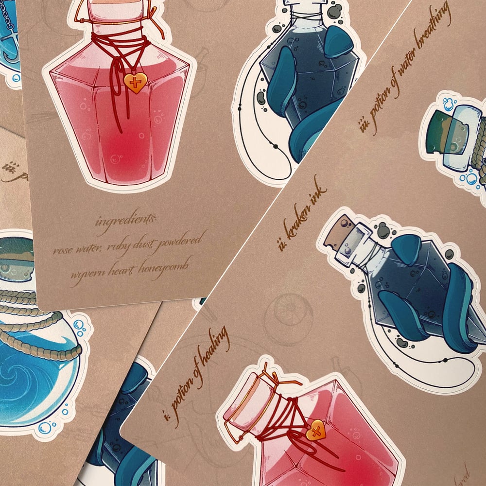 Image of Fantasy Potion Sticker Sheet