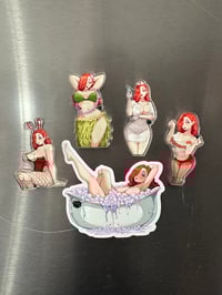 Image 1 of Ravishing Red Head Magnet and Sticker Set