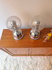 Image 6 of PAREJA DE LÁMPARAS CROMADAS DE MESILLA, AÑOS 70