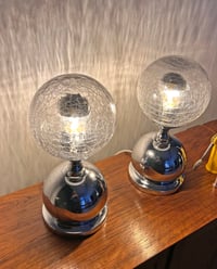 Image 7 of PAREJA DE LÁMPARAS CROMADAS DE MESILLA, AÑOS 70