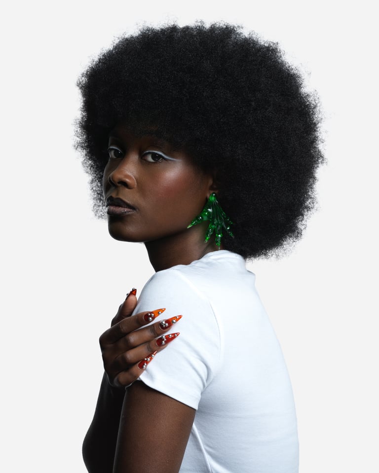 Green Paw Earrings — NEW SIZE Image 2