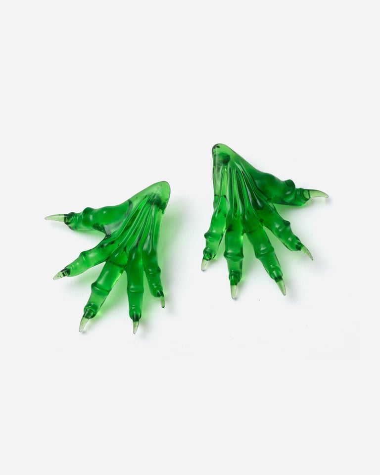 Green Paw Earrings — NEW SIZE