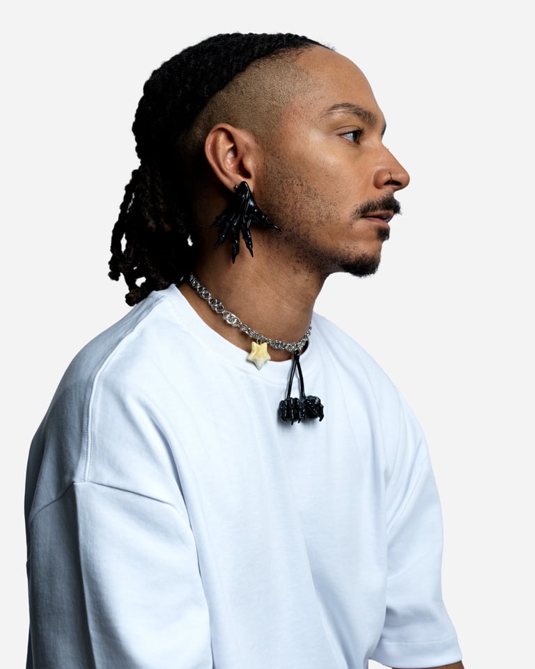 Black Paw Earrings — NEW SIZE Image 2