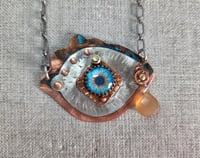 Pale Blue Eye Pendant Necklace