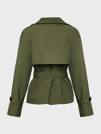 Image 7 of SKYNLYDRESS - Manteau trench-coat tendance à col cranté et double boutonnage, couleur unie