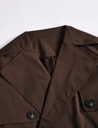 Image 23 of SKYNLYDRESS - Manteau trench-coat tendance à col cranté et double boutonnage, couleur unie