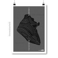 Image 1 of Sneaker Poster Air Jordan 4 Black Cat 2025