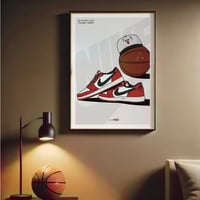 Image 2 of Sneaker Poster Air Jordan 1 Low “Chicago” 2025