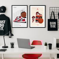 Image 3 of Sneaker Poster Air Jordan 1 Low “Chicago” 2025