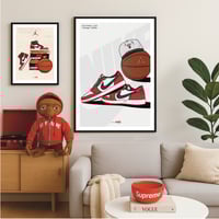 Image 4 of Sneaker Poster Air Jordan 1 Low “Chicago” 2025