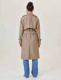 Image 3 of SKYNLYDRESS - Manteau long au-dessus du genou, ample et tendance, style élégant, motif uni