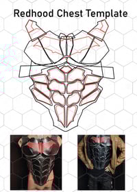 Image 4 of Red Hood chest template for cosplay DIY