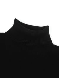 Image 5 of SKYNLYDRESS - Pull uni à col haut pour femmes, pull décontracté à manches longues 