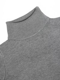 Image 11 of SKYNLYDRESS - Pull uni à col haut pour femmes, pull décontracté à manches longues 