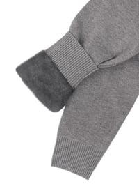 Image 12 of SKYNLYDRESS - Pull uni à col haut pour femmes, pull décontracté à manches longues 