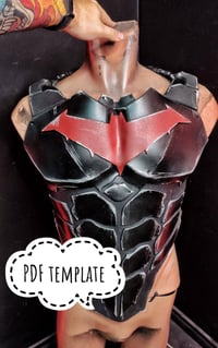 Image 1 of Red Hood chest template for cosplay DIY