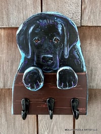 Small Black Lab Puppy IV Hook Rack