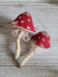 Image 5 of Large  Amanita christmas tree ornament large