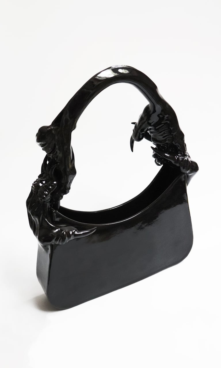 Black Ceramic Bag — "The Acrobat"