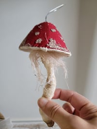 Image 1 of  Large  Amanita christmas tree ornament large