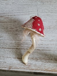 Image 1 of Small Amanita christmas tree ornament 