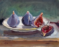 Figs on a plate 24cm x 30cm