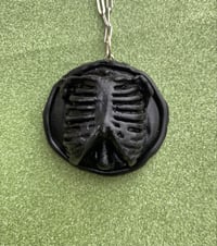 All Black Rib Cage Gothic  Necklace by Ugly Shyla 