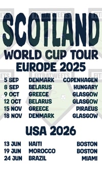 Image 2 of Scotland World Cup Tour Front & Back Print T-Shirt