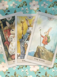 Image 3 of Rabbit Tarot Card x5