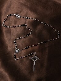 Image 1 of Striga Black Rosary Necklace