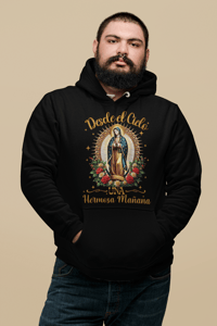 Image 3 of Virgen De Guadalupe Full Color Design Hoodie 