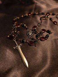 Image 3 of Through the Heart Rosary Necklace