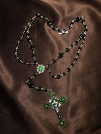 Image 1 of Emerald Rosary Necklace