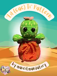 Image 1 of Pot Heads Plushie: “Lil Cac-Ti” Pattern 