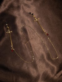 Image 1 of Draw Blood Glasses Chain Gold