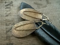 Image 4 of Large Statement Brass Petals earrings / n14