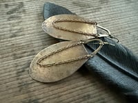 Image 7 of Large Statement Brass Petals earrings / n14