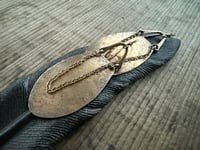 Image 1 of Large Statement Brass Petals earrings / n14