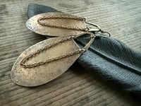 Image 14 of Large Statement Brass Petals earrings / n14