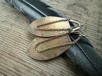 Image 5 of Large Statement Brass Petals earrings / n14