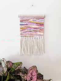 Image 3 of Woven Wall Hanging - Abstract, Colourful, Detailed (small)